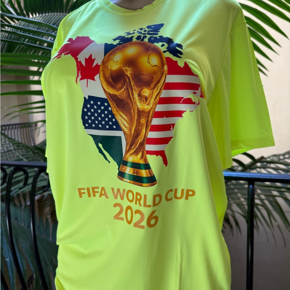FIFA World Cup 2026 Neon Yellow Graphic Tee